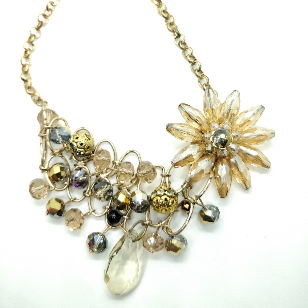 🎉3x$20
Amber Flower with Gold Crystals